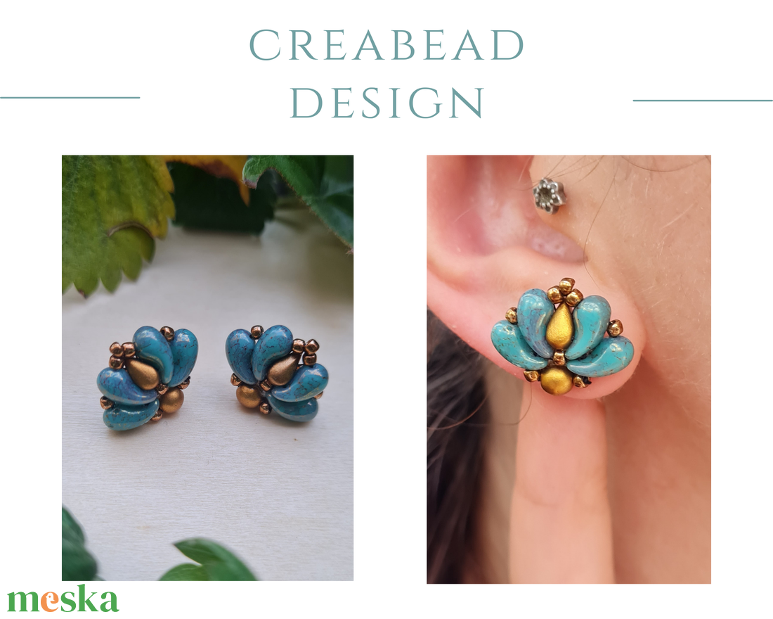 Creabead Design matyórózsa stílusú elegáns bedugós fülbevaló - ékszer - fülbevaló - pötty fülbevaló - Meska.hu Creabead Design matyórózsa stílusú elegáns bedugós fülbevaló - ékszer - fülbevaló - pötty fülbevaló - Meska.hu