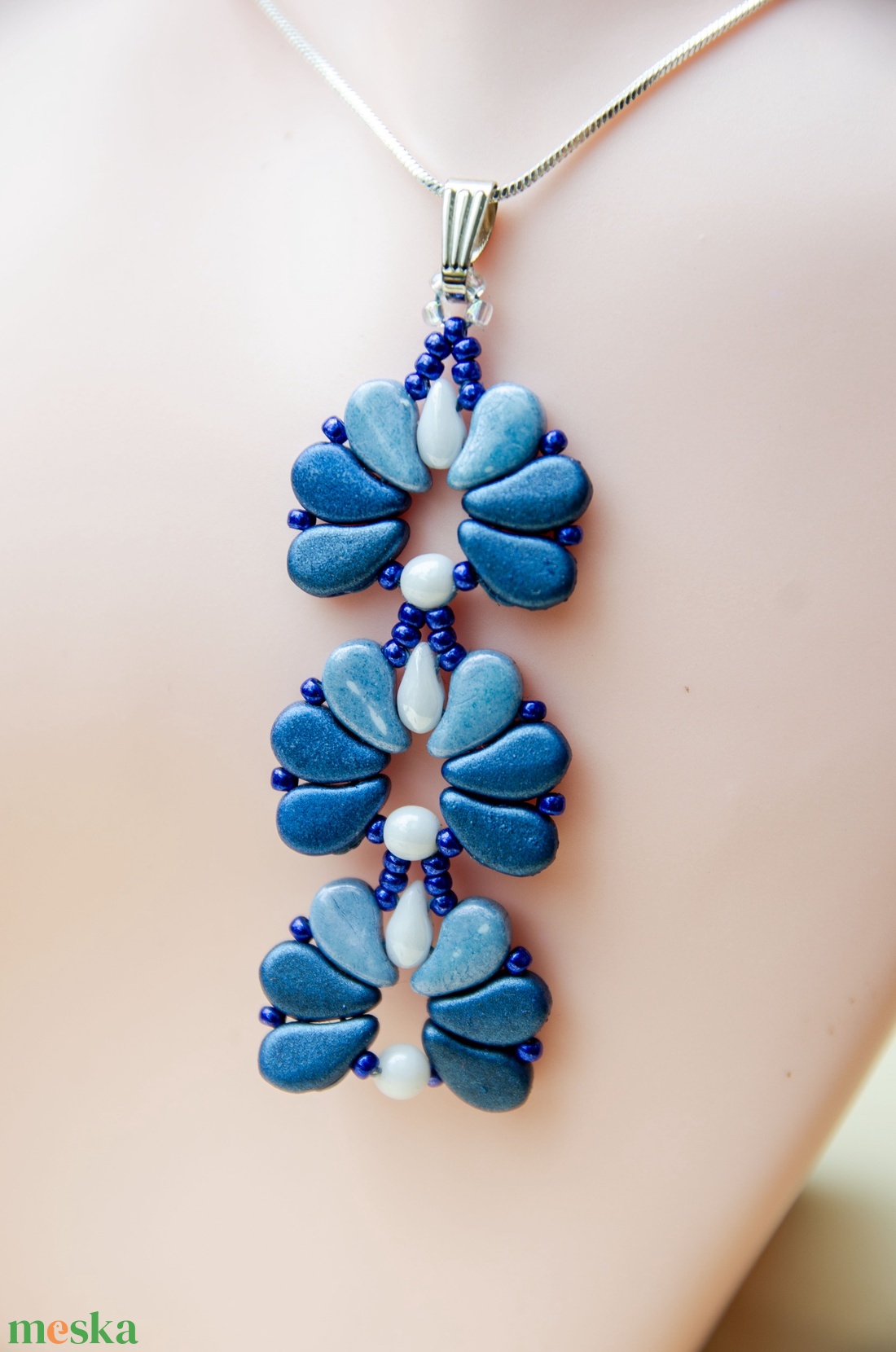 Creabead Design matyó stílusú medál nyaklánccal - ékszer - nyaklánc - medál - Meska.hu