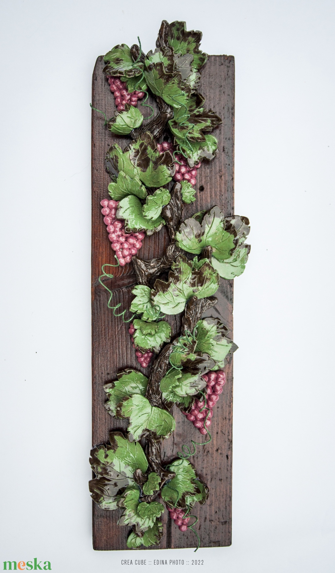 Kerámia szőlő fali dekoráció - otthon & életmód - dekoráció - fali és függő dekoráció - falra akasztható dekor - Meska.hu