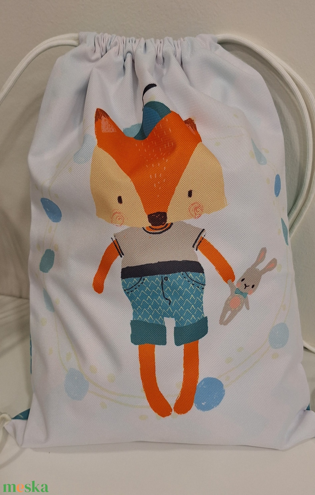 Rókás vízlepergető hátizsák  - játék & sport - ovis felszerelés - ovis hátizsák - Meska.hu