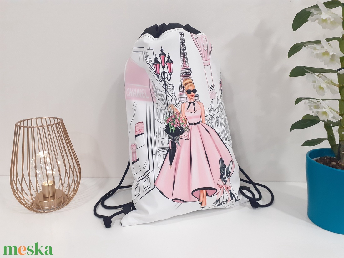 Párizs Vízlepergető gym bag - táska & tok - hátizsák - hátizsák - Meska.hu