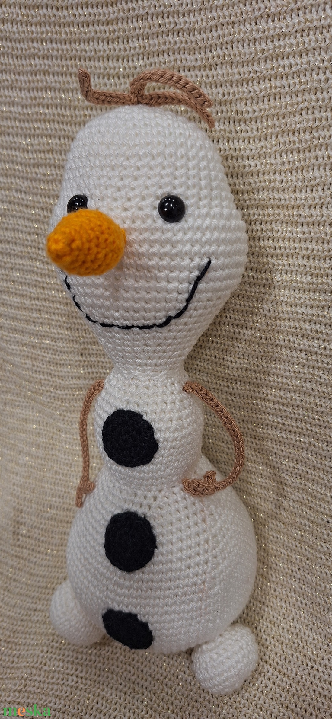 Horgolt Olaf amigurumi - játék & sport - plüssállat & játékfigura - plüss mesefigurák - Meska.hu