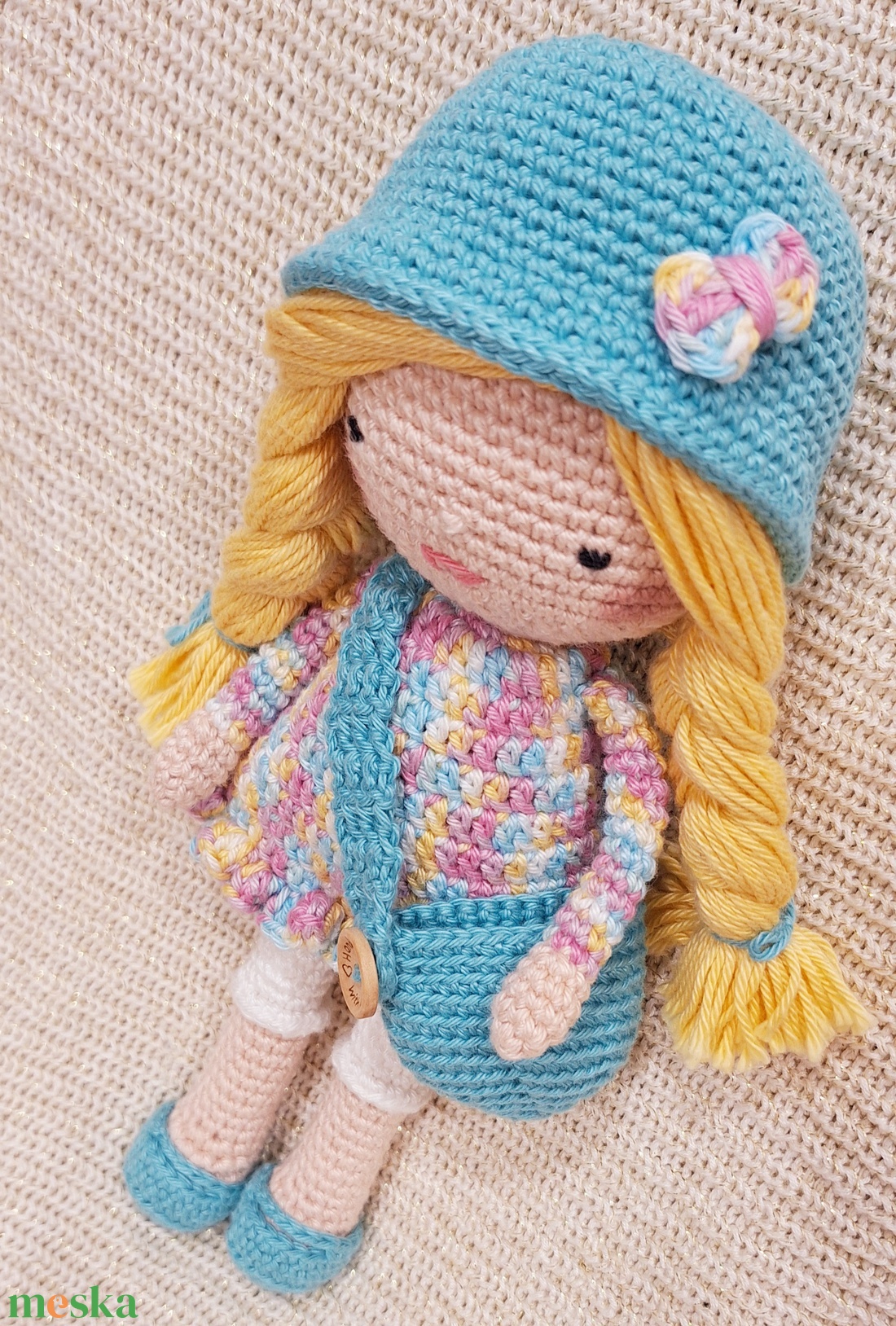Horgolt öltöztethető amigurumi baba - játék & sport - baba & babaház - öltöztethető baba - Meska.hu