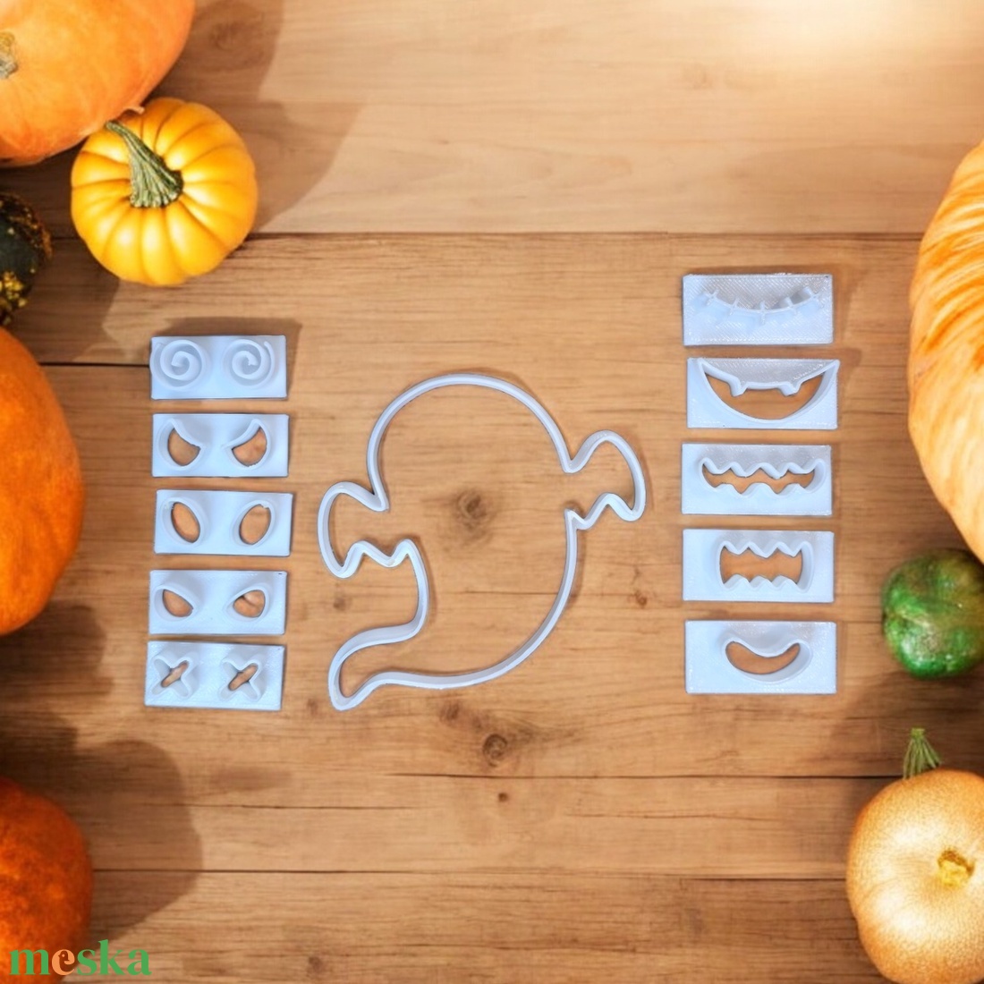 Szellem sütikiszúró variálható - otthon & életmód - dekoráció - halloween - halloweeni sütikiszúrók - Meska.hu