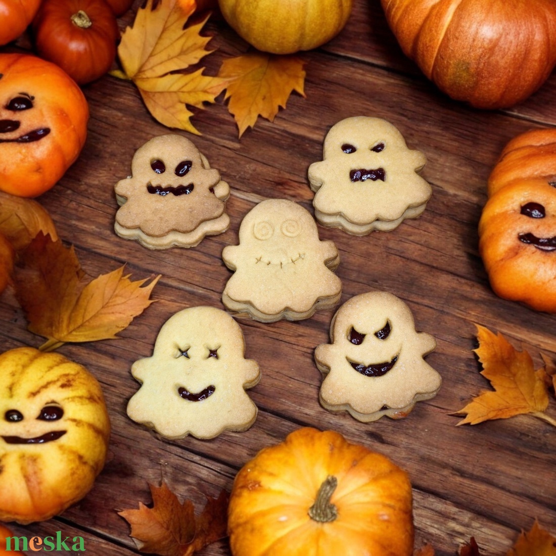 Szellem sütikiszúró variálható II - otthon & életmód - dekoráció - halloween - halloweeni sütikiszúrók - Meska.hu