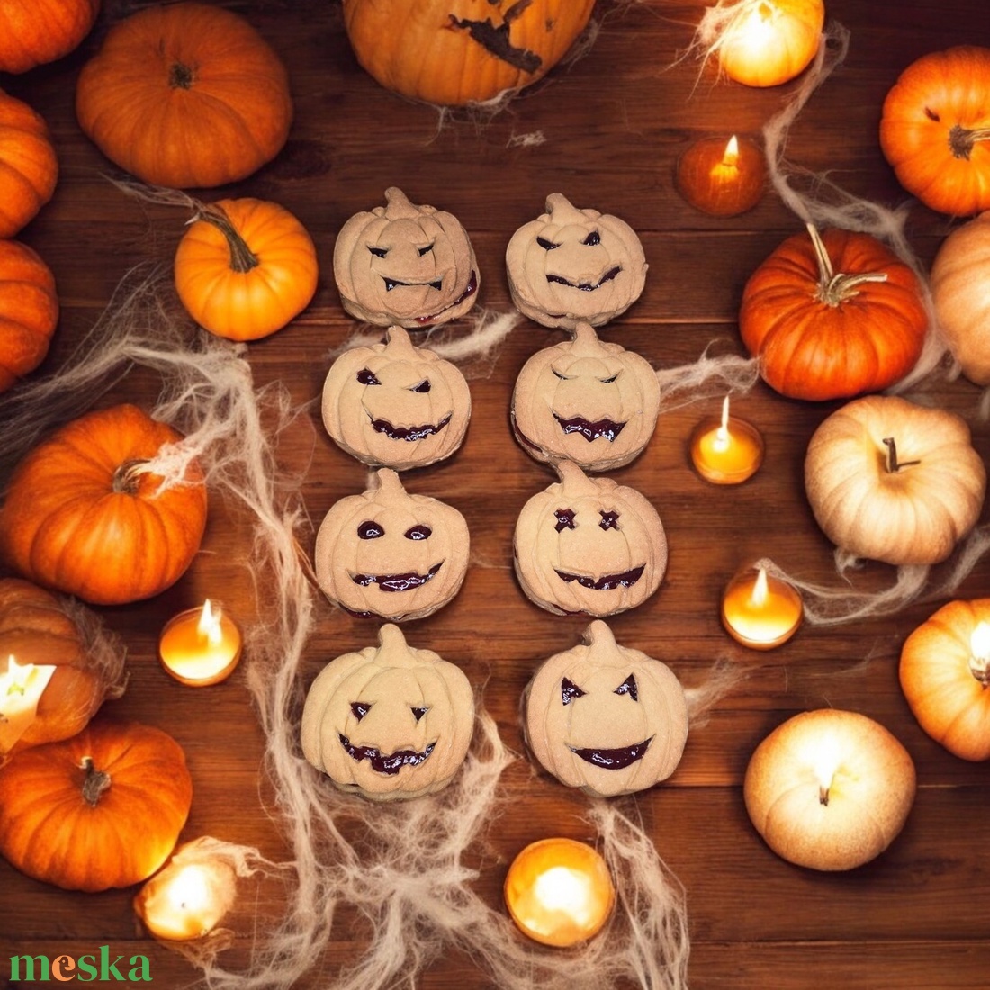 Halloweeni Tök variálható - otthon & életmód - dekoráció - halloween - halloweeni sütikiszúrók - Meska.hu