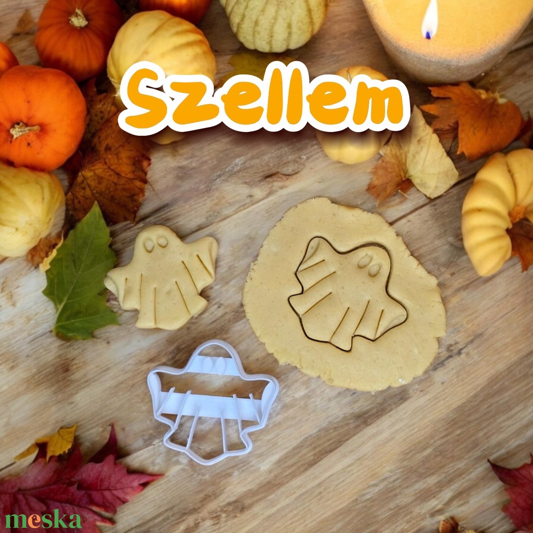 Szellem sütikiszúró - otthon & életmód - dekoráció - halloween - halloweeni sütikiszúrók - Meska.hu