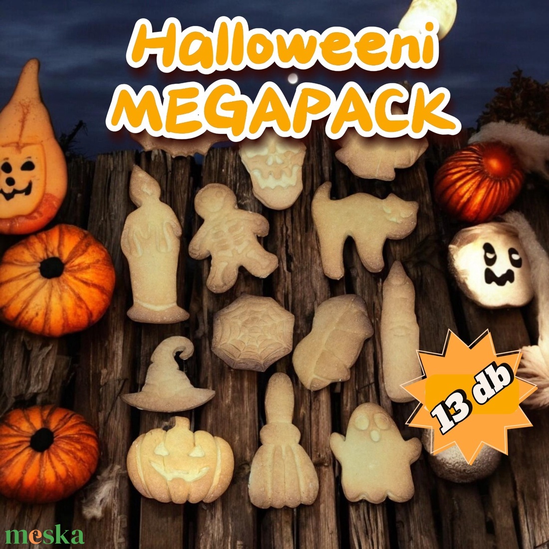 MEGAPACK Halloweeni sütikiszúró csomag - otthon & életmód - dekoráció - halloween - halloweeni sütikiszúrók - Meska.hu