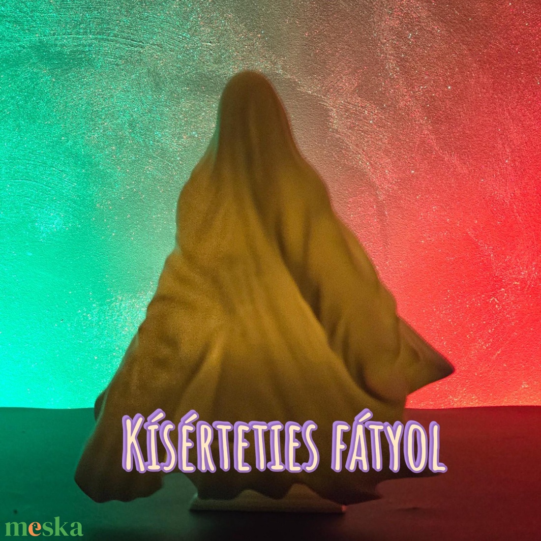 Kísérteties fátyol LED mécses - otthon & életmód - dekoráció - halloween - halloweeni dekoráció - Meska.hu