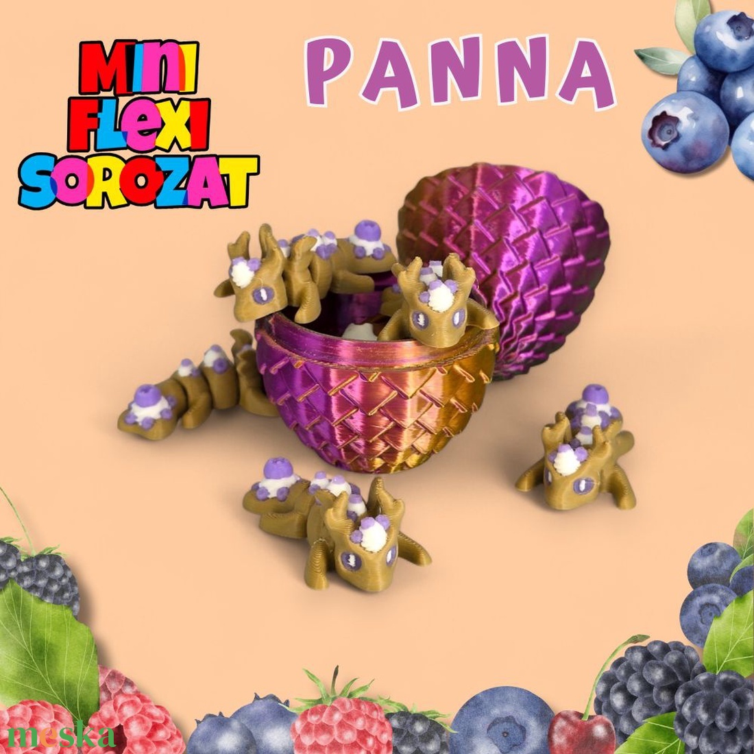 Panna, a desszertsárkány - játék & sport - plüssállat & játékfigura - plüss sárkány - Meska.hu