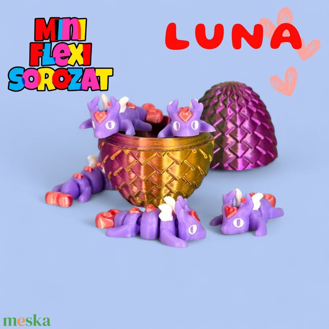 Luna, a szeretetsárkány - játék & sport - plüssállat & játékfigura - más figura - Meska.hu
