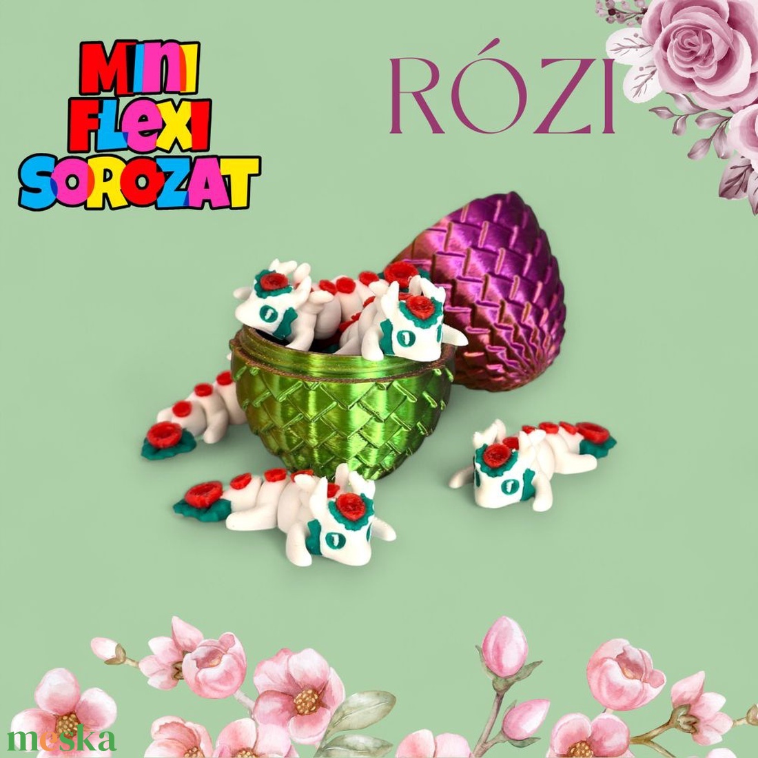 Rózi, a rózsasárkány - játék & sport - plüssállat & játékfigura - más figura - Meska.hu