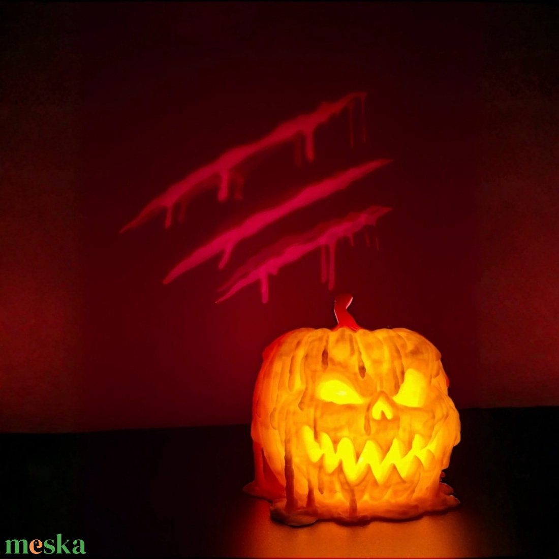 Olvadó Töklámpás 3D Világító Dekor - otthon & életmód - dekoráció - halloween - halloweeni dekoráció - Meska.hu