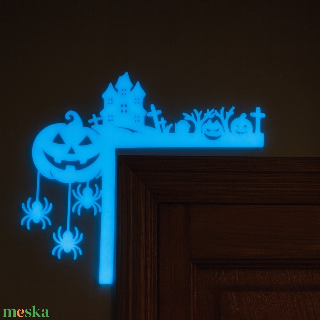 Halloween Fényvarázs Ajtó Dekoráció - otthon & életmód - dekoráció - halloween - halloweeni ajtódíszek és ablakdíszek - Meska.hu