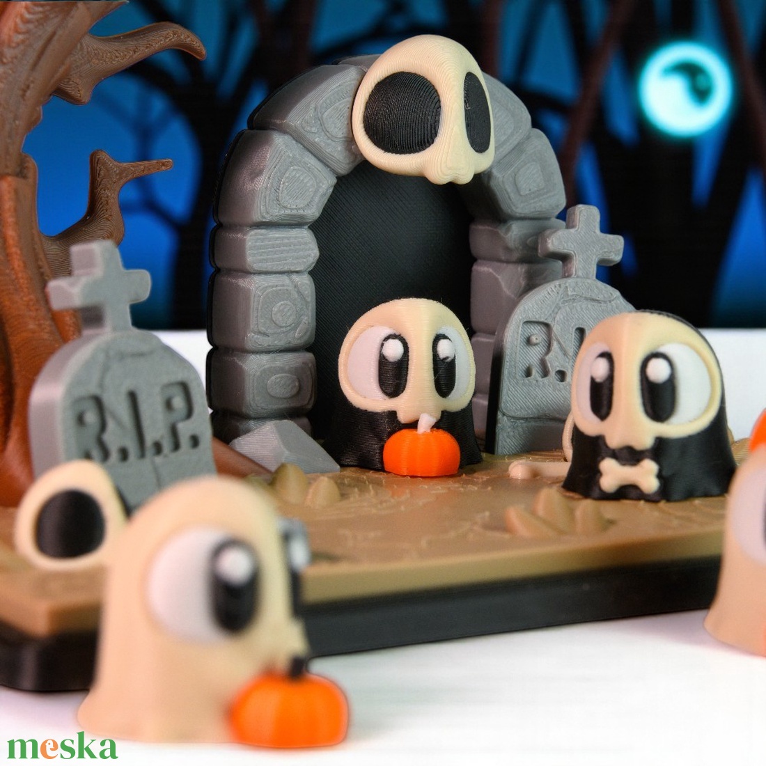 Szellem és Kripta jelenet - otthon & életmód - dekoráció - halloween - halloweeni figurák - Meska.hu