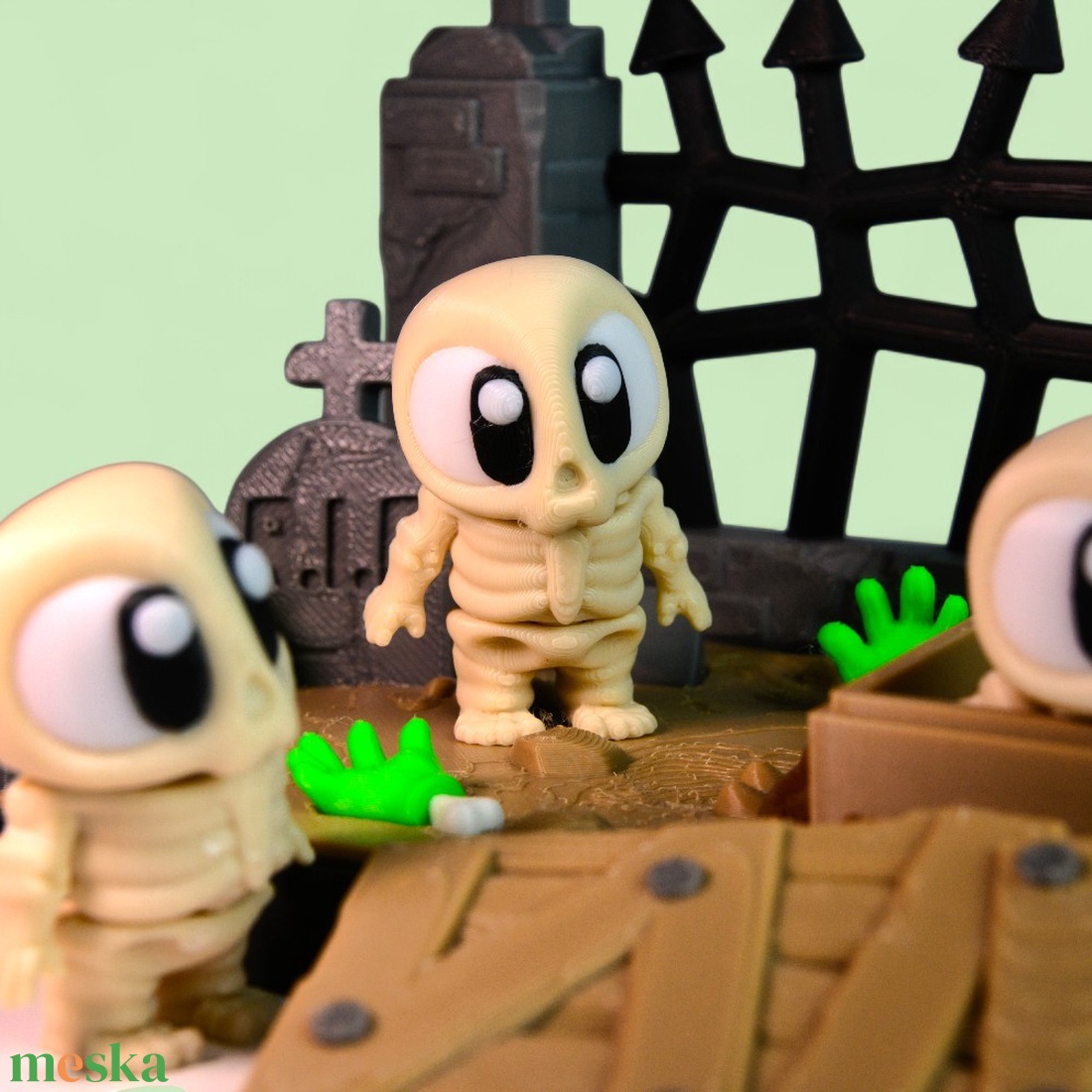 Csontváz és Temetői Jelenet - otthon & életmód - dekoráció - halloween - halloweeni figurák - Meska.hu