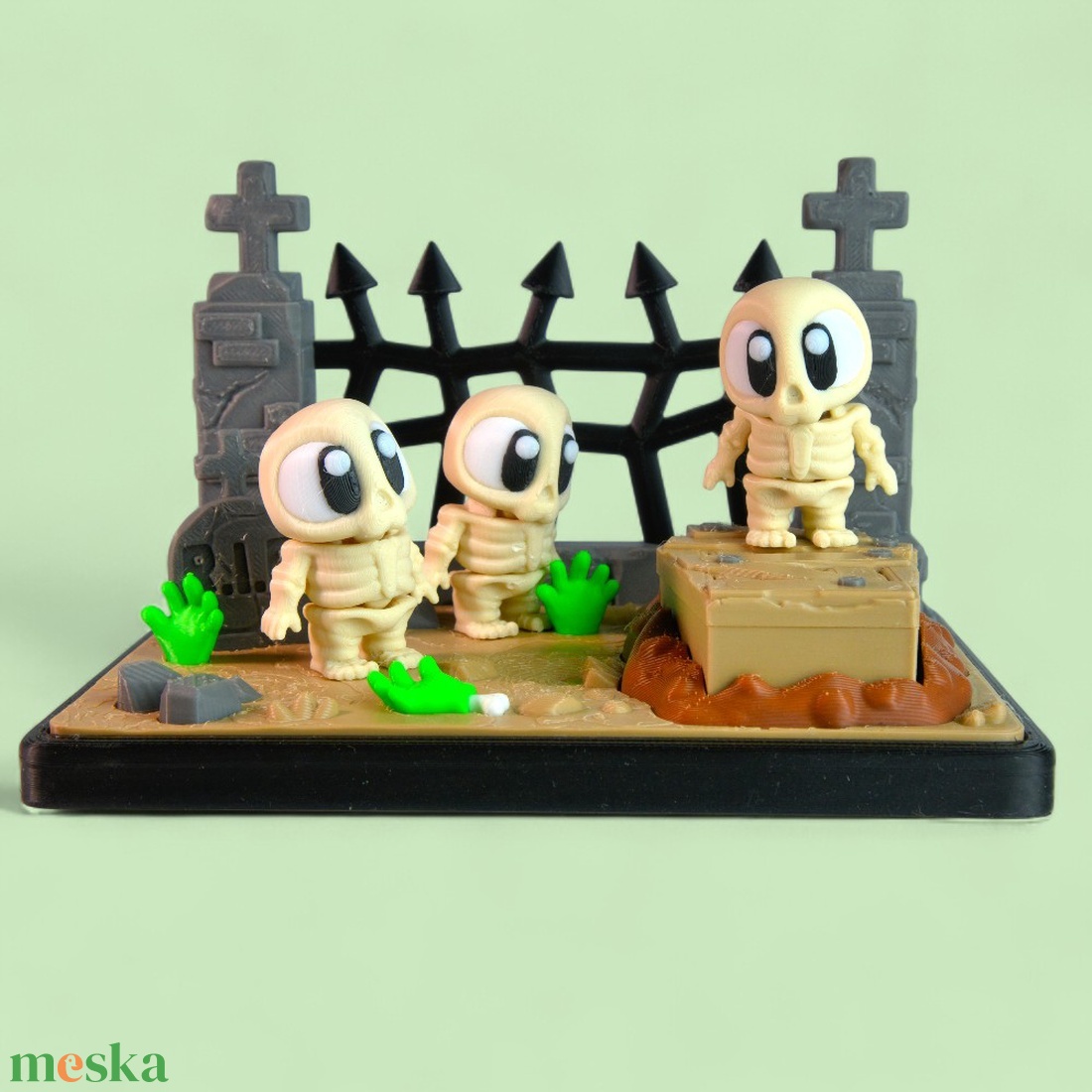 Csontváz és Temetői Jelenet - otthon & életmód - dekoráció - halloween - halloweeni figurák - Meska.hu