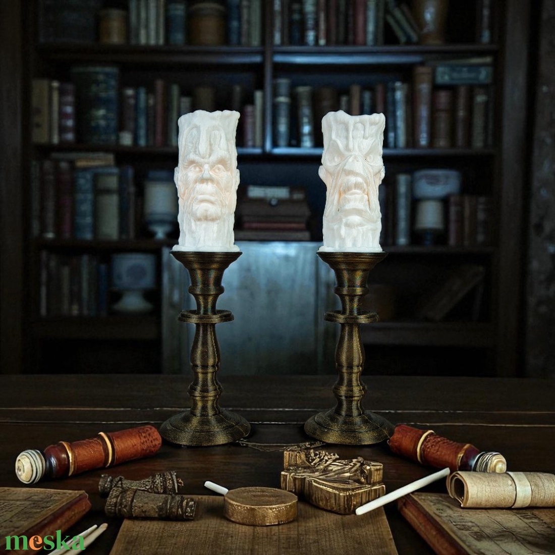 Lélekláng Gyertyatartó  2 db-os szett - otthon & életmód - dekoráció - halloween - halloweeni dekoráció - Meska.hu