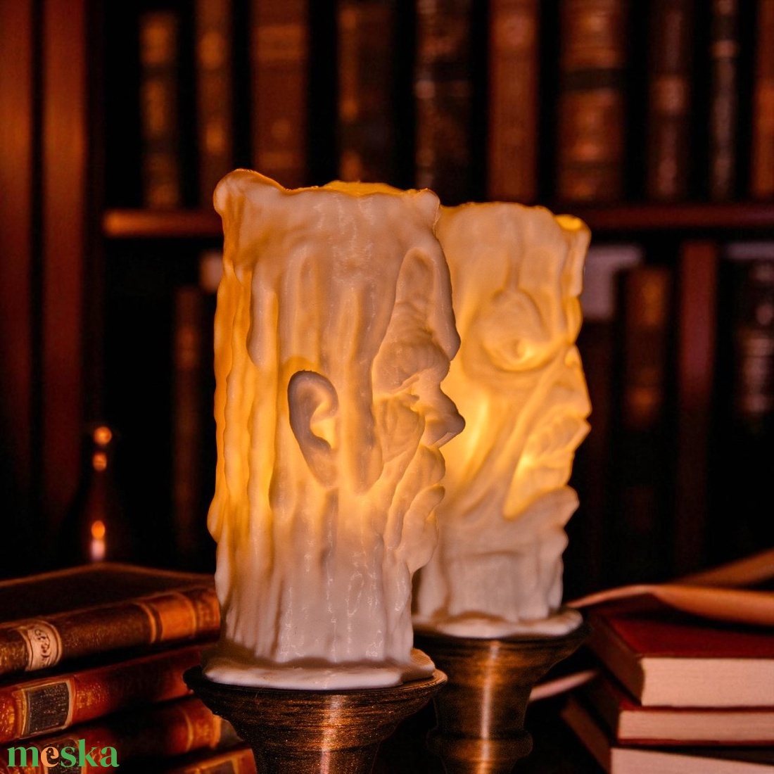 Lélekláng Gyertyatartó  2 db-os szett - otthon & életmód - dekoráció - halloween - halloweeni dekoráció - Meska.hu