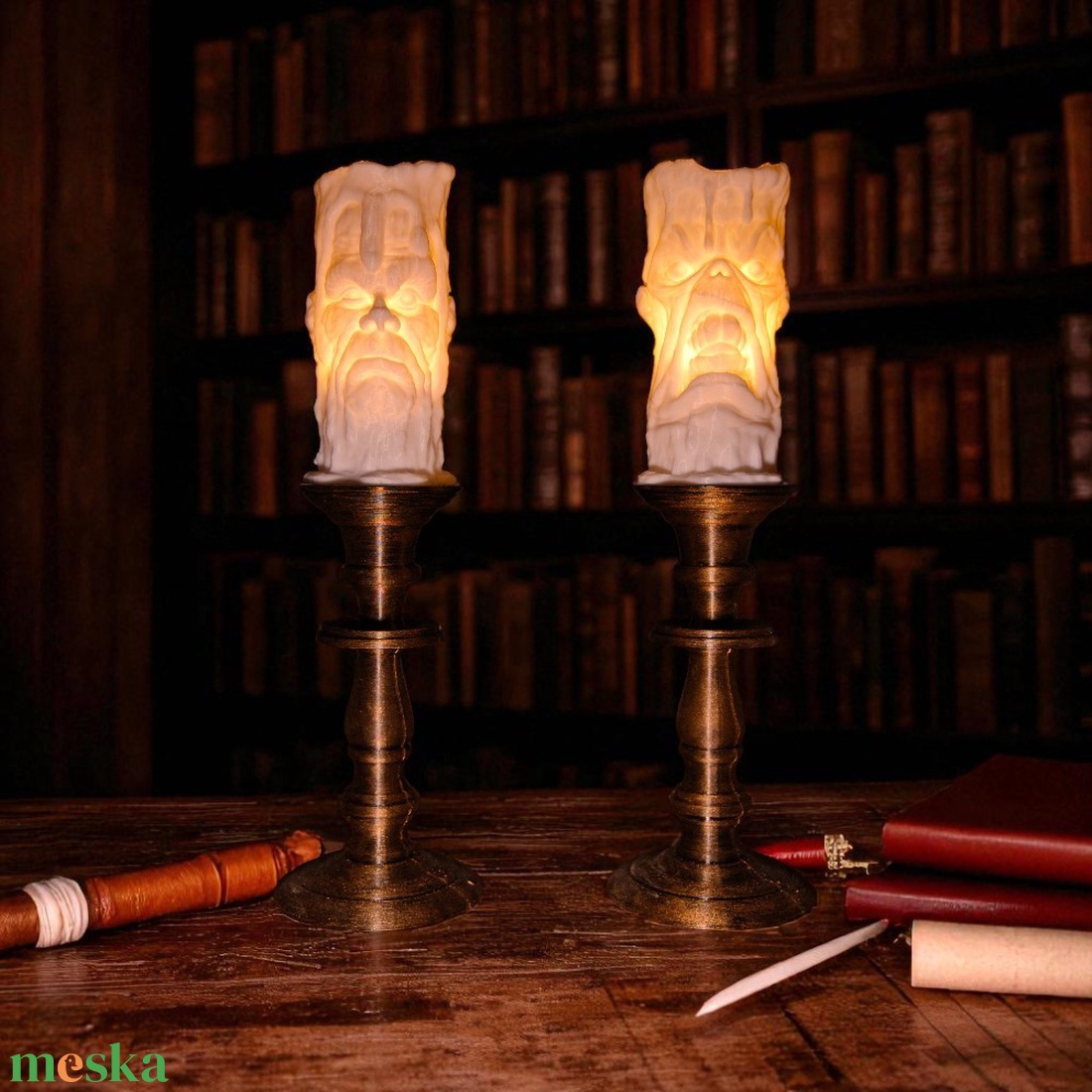 Lélekláng Gyertyatartó  2 db-os szett - otthon & életmód - dekoráció - halloween - halloweeni dekoráció - Meska.hu