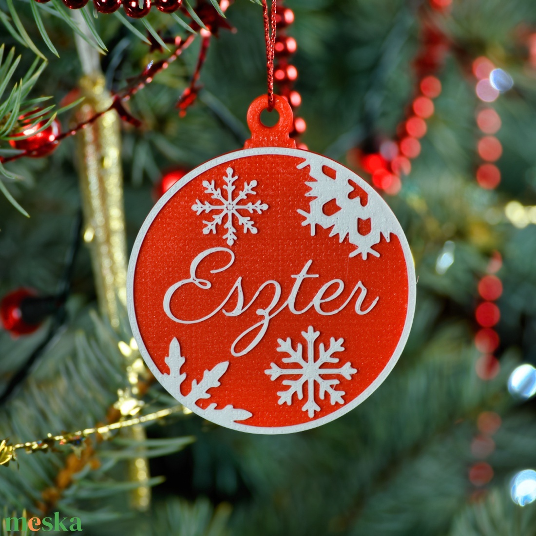 Auróra, névre szóló karácsonyfadísz - Stílus 1 - karácsony - karácsonyi lakásdekoráció - karácsonyfadíszek - Meska.hu