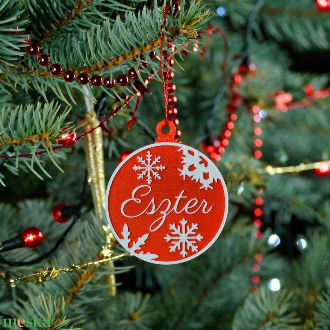 Auróra, névre szóló karácsonyfadísz - Stílus 1 - karácsony - karácsonyi lakásdekoráció - karácsonyfadíszek - Meska.hu