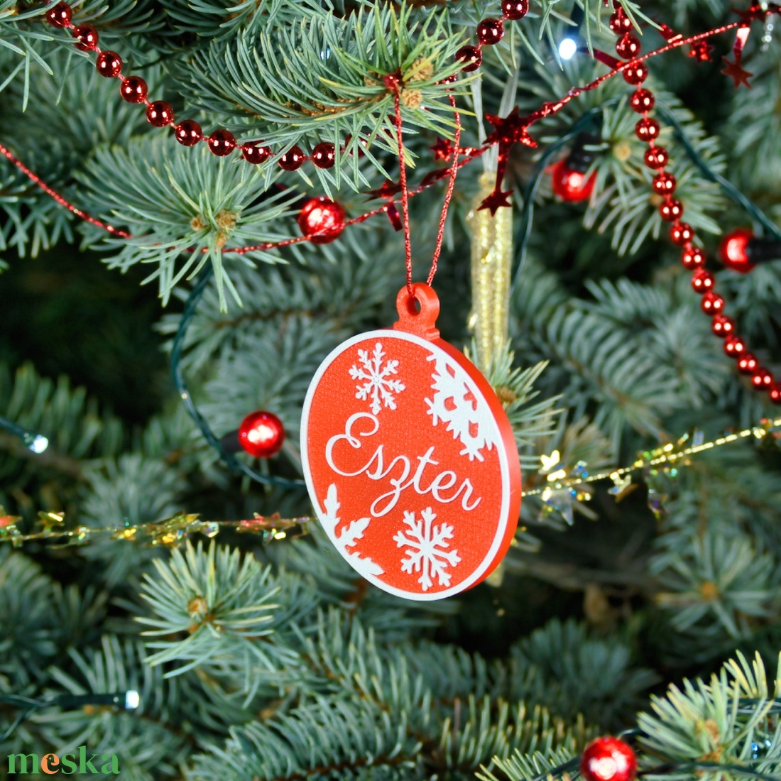 Auróra, névre szóló karácsonyfadísz - Stílus 1 - karácsony - karácsonyi lakásdekoráció - karácsonyfadíszek - Meska.hu