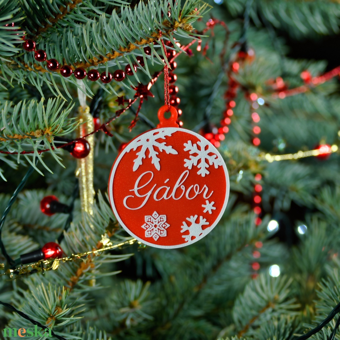 Auróra, névre szóló karácsonyfadísz - Stílus 2 - karácsony - karácsonyi lakásdekoráció - karácsonyfadíszek - Meska.hu