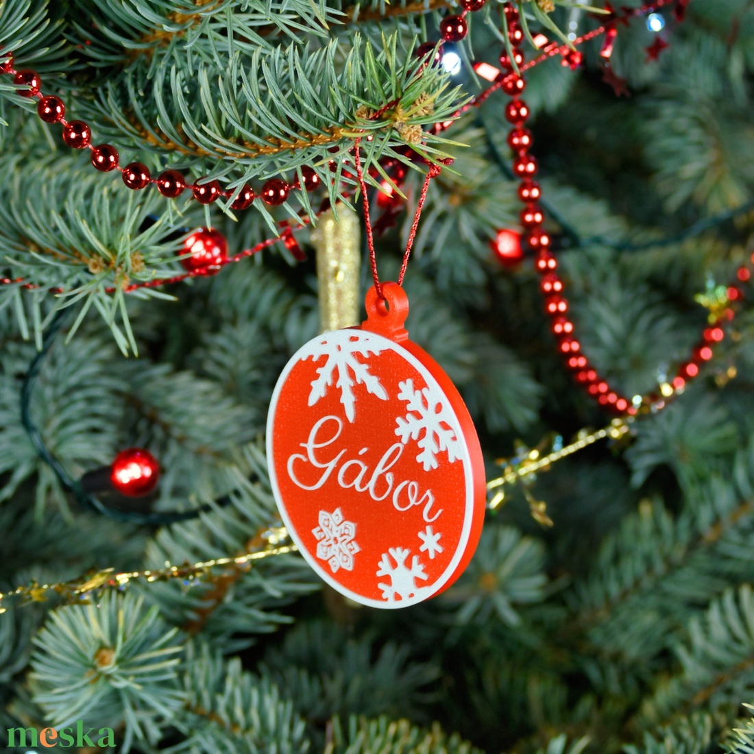 Auróra, névre szóló karácsonyfadísz - Stílus 2 - karácsony - karácsonyi lakásdekoráció - karácsonyfadíszek - Meska.hu