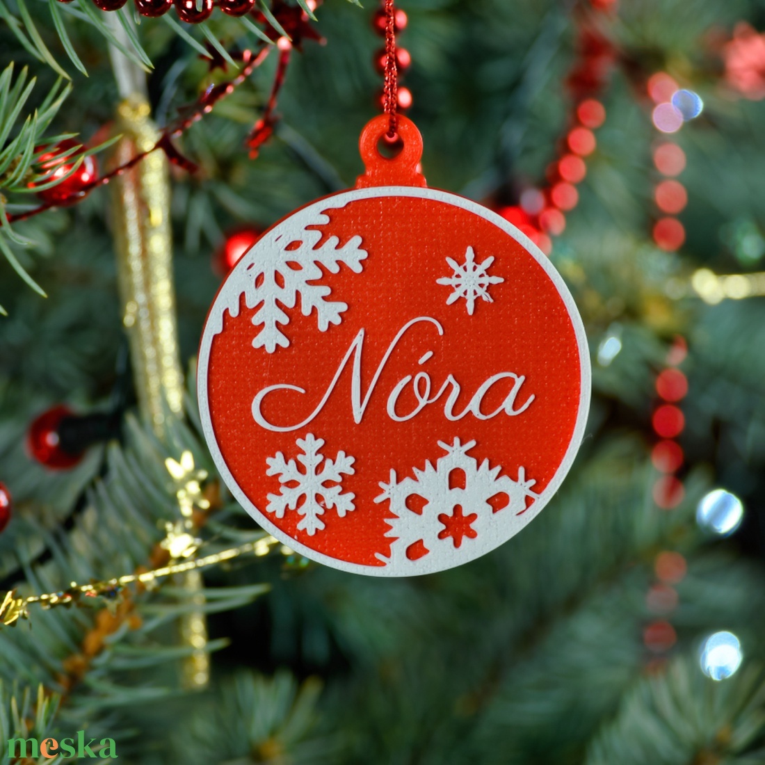 Auróra, névre szóló karácsonyfadísz - Stílus 3 - karácsony - karácsonyi lakásdekoráció - karácsonyfadíszek - Meska.hu