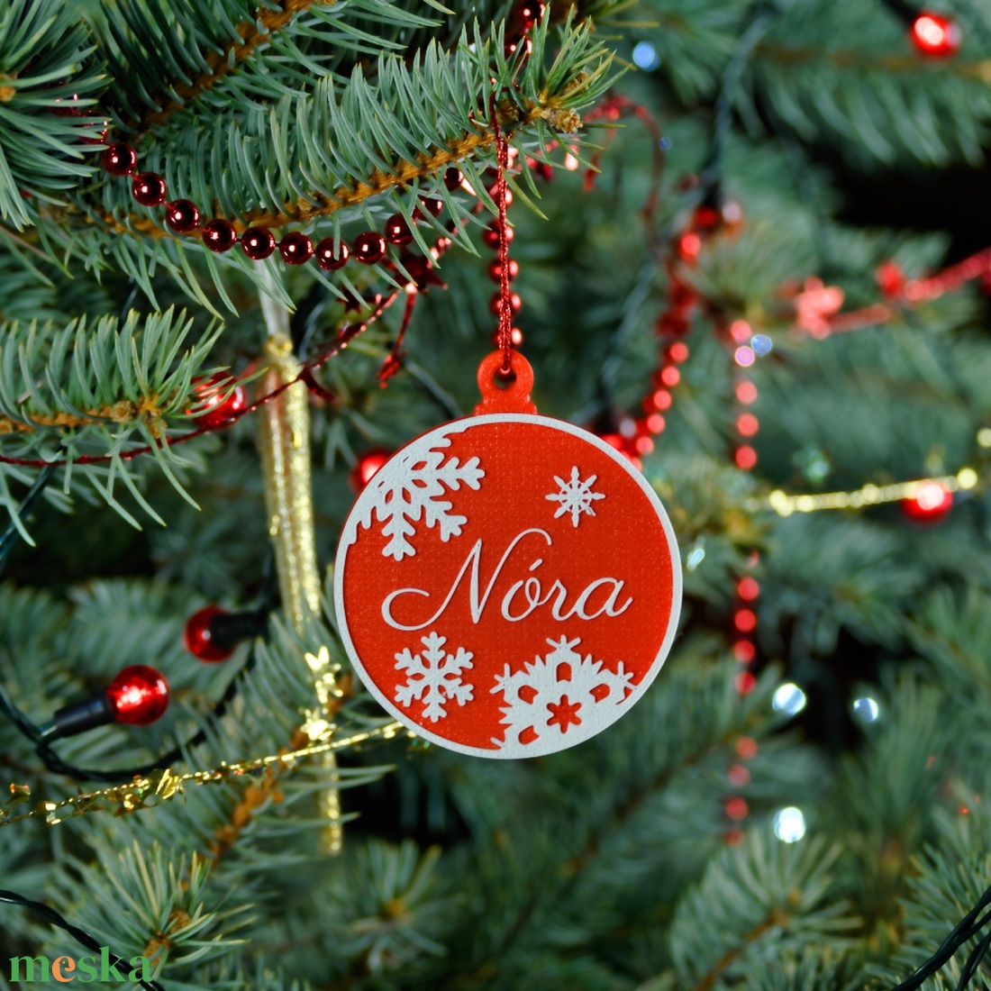 Auróra, névre szóló karácsonyfadísz - Stílus 3 - karácsony - karácsonyi lakásdekoráció - karácsonyfadíszek - Meska.hu