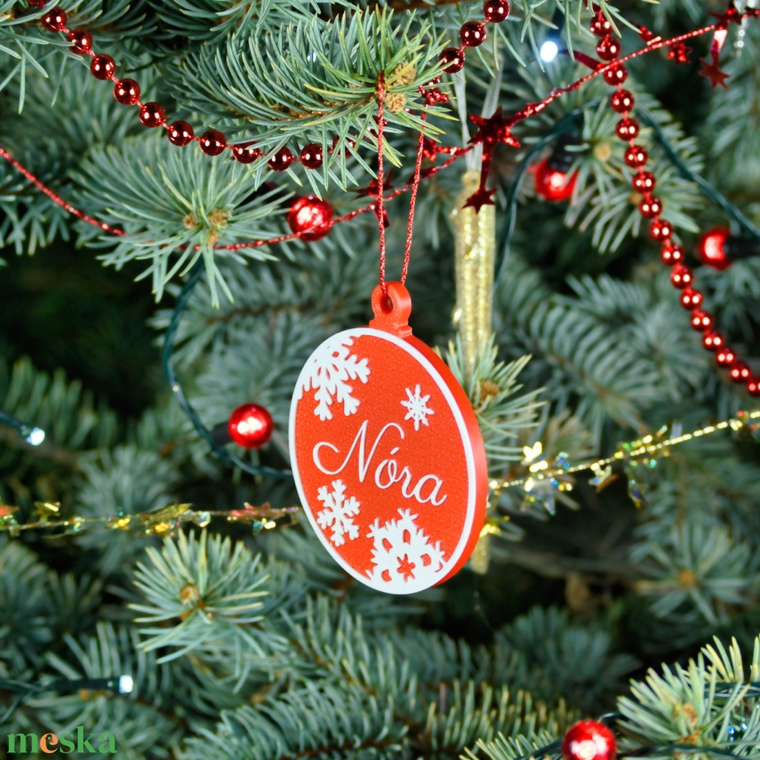 Auróra, névre szóló karácsonyfadísz - Stílus 3 - karácsony - karácsonyi lakásdekoráció - karácsonyfadíszek - Meska.hu
