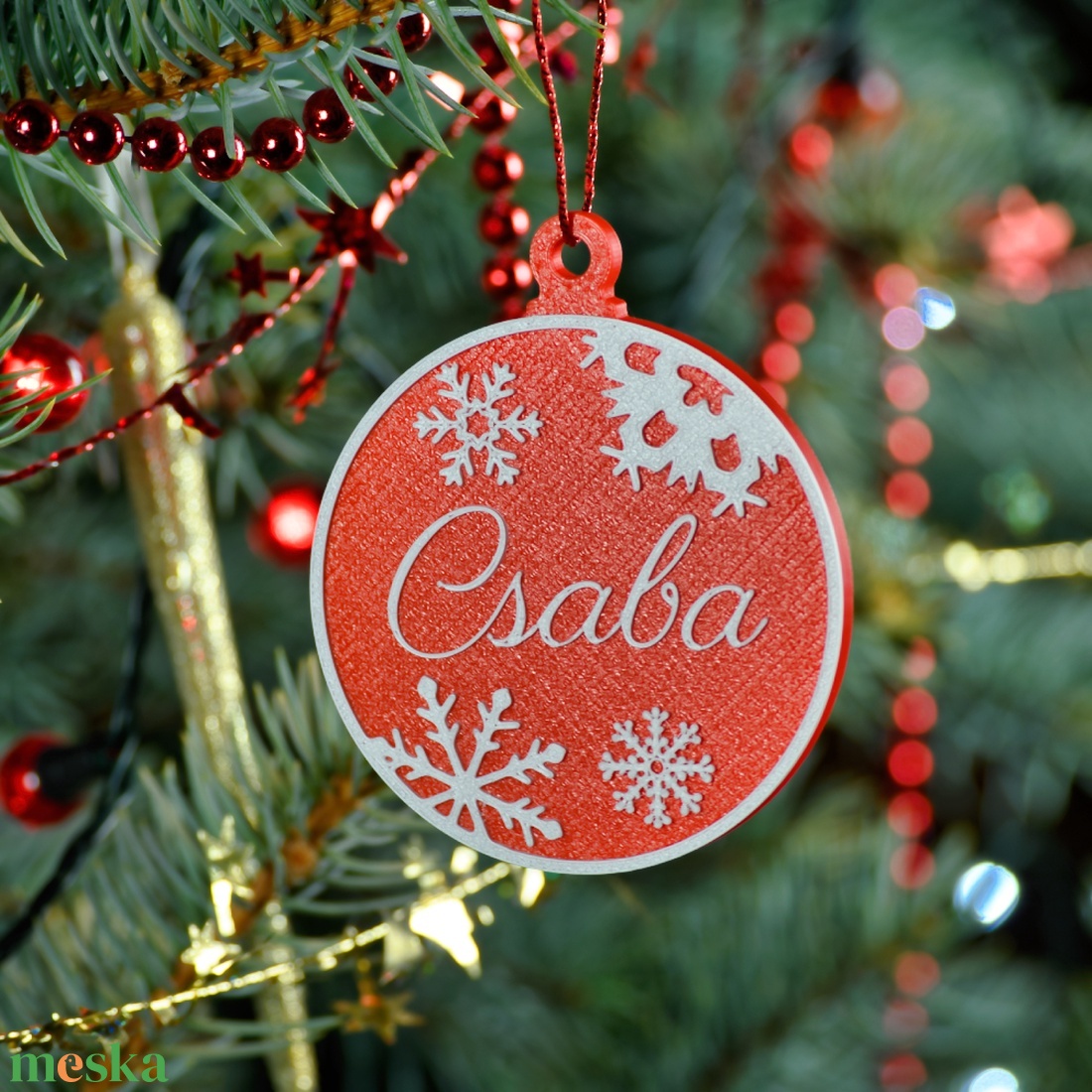 Auróra, névre szóló karácsonyfadísz - Stílus 4 - karácsony - karácsonyi lakásdekoráció - karácsonyfadíszek - Meska.hu