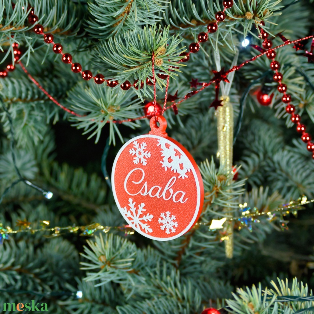 Auróra, névre szóló karácsonyfadísz - Stílus 4 - karácsony - karácsonyi lakásdekoráció - karácsonyfadíszek - Meska.hu