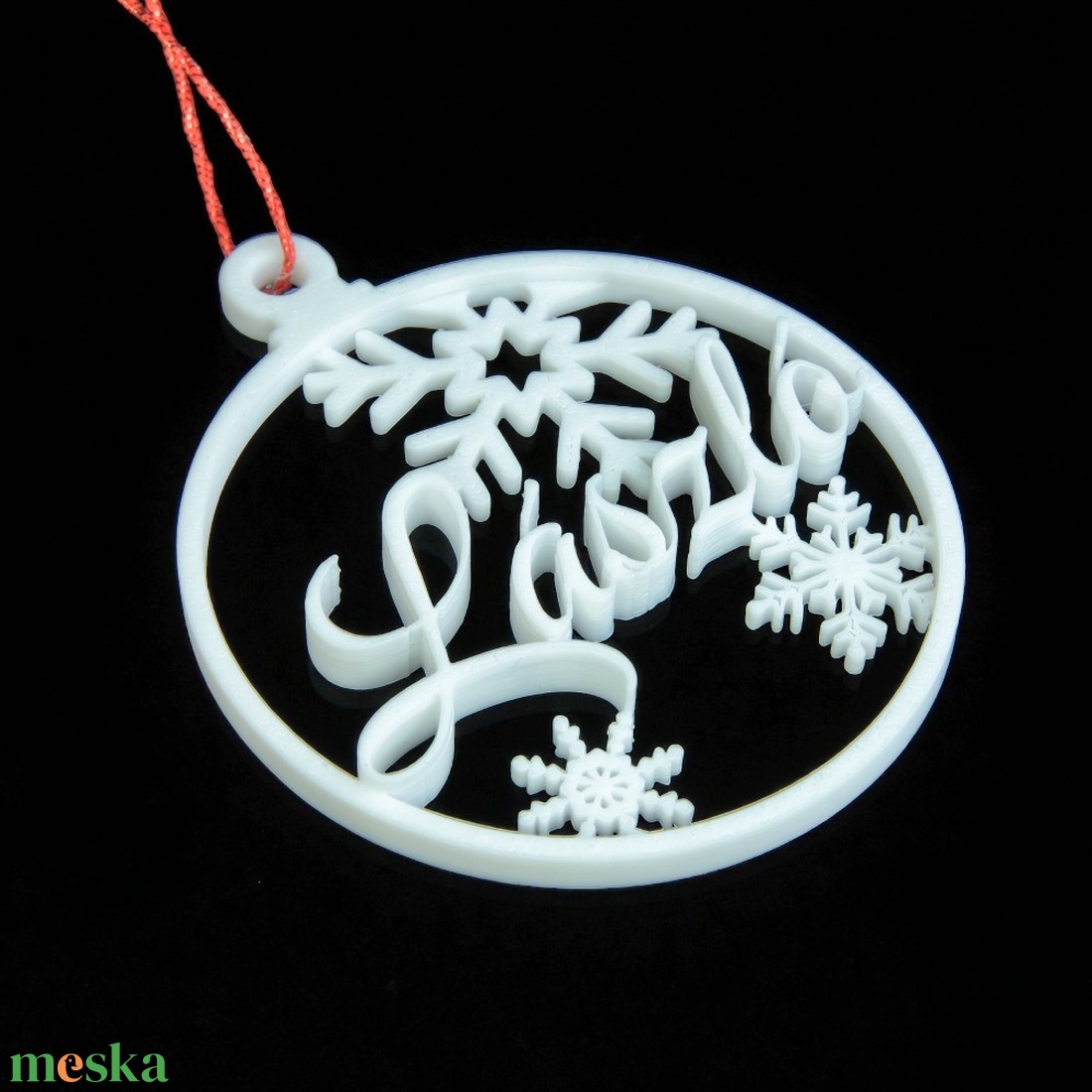 Nordic, névre szóló karácsonyfadísz - Stílus 1 - karácsony - karácsonyi lakásdekoráció - karácsonyfadíszek - Meska.hu