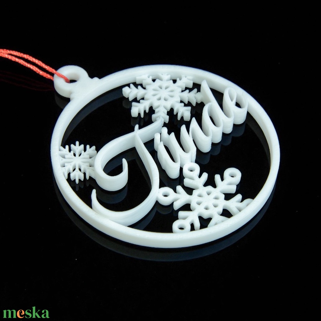 Nordic, névre szóló karácsonyfadísz - Stílus 2 - karácsony - karácsonyi lakásdekoráció - karácsonyfadíszek - Meska.hu