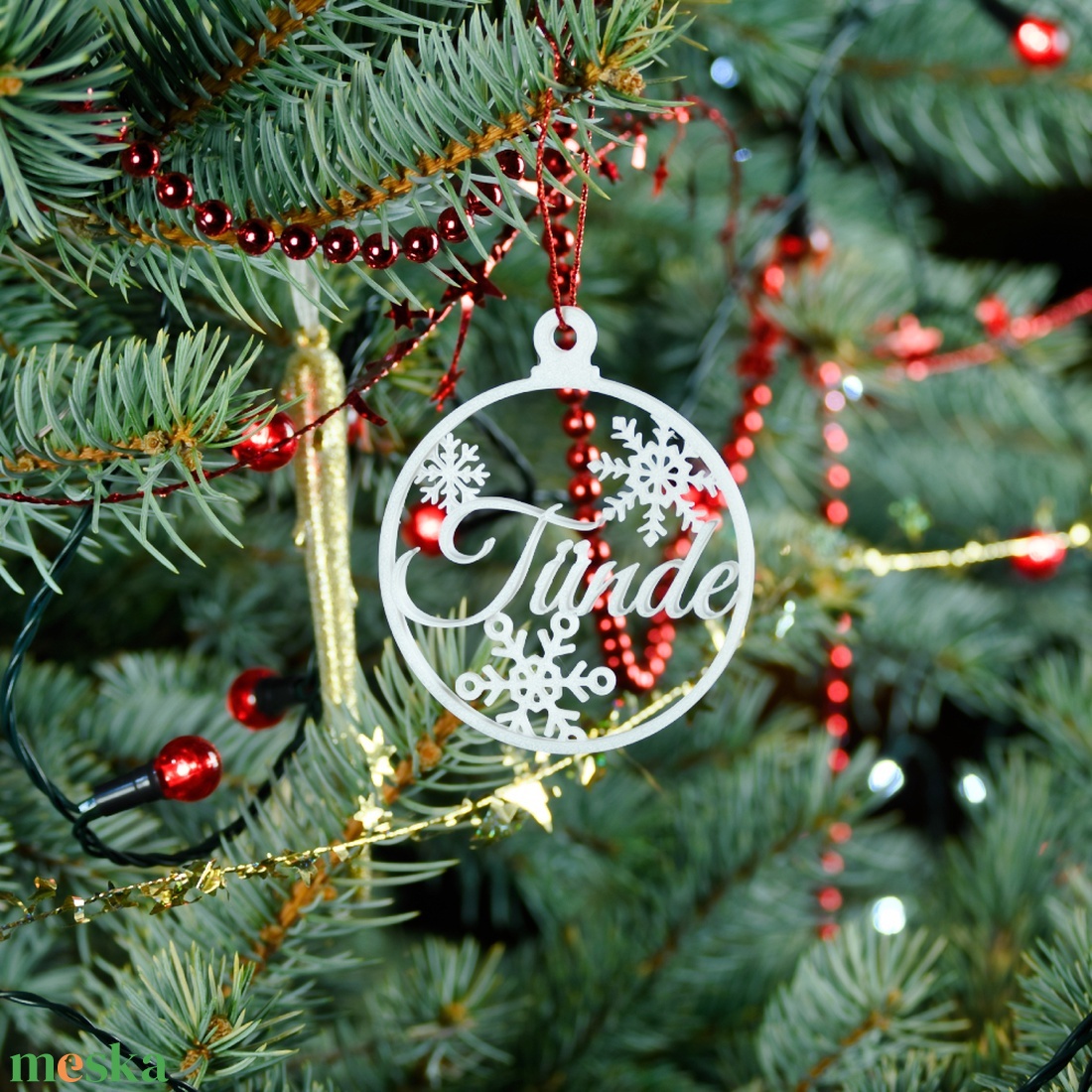Nordic, névre szóló karácsonyfadísz - Stílus 2 - karácsony - karácsonyi lakásdekoráció - karácsonyfadíszek - Meska.hu