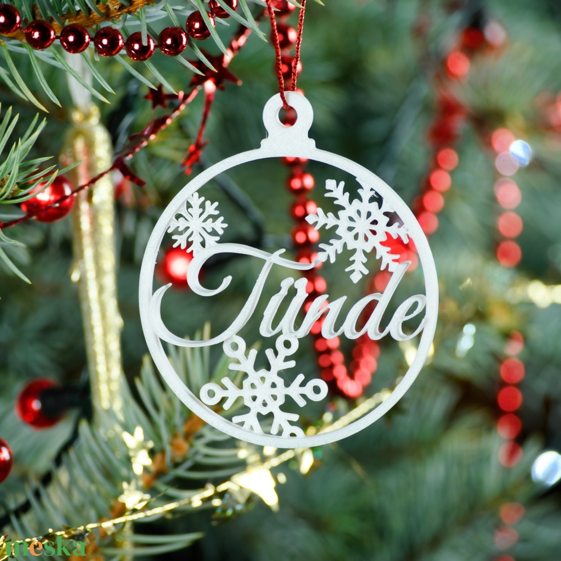 Nordic, névre szóló karácsonyfadísz - Stílus 2 - karácsony - karácsonyi lakásdekoráció - karácsonyfadíszek - Meska.hu