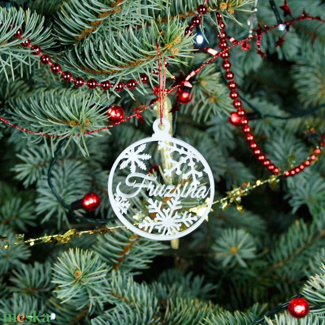 Nordic, névre szóló karácsonyfadísz - Stílus 3 - karácsony - karácsonyi lakásdekoráció - karácsonyfadíszek - Meska.hu