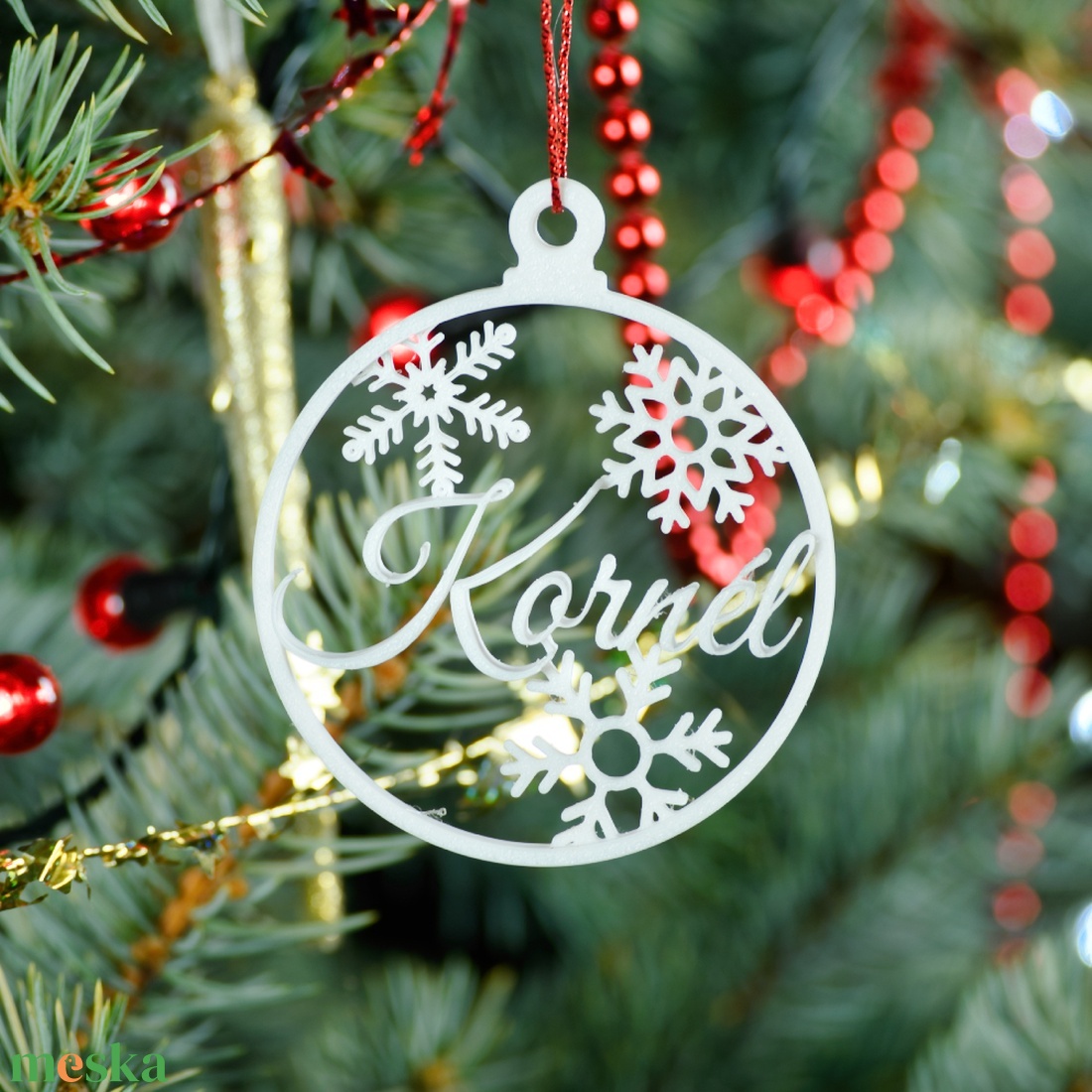 Nordic, névre szóló karácsonyfadísz - Stílus 4 - karácsony - karácsonyi lakásdekoráció - karácsonyfadíszek - Meska.hu