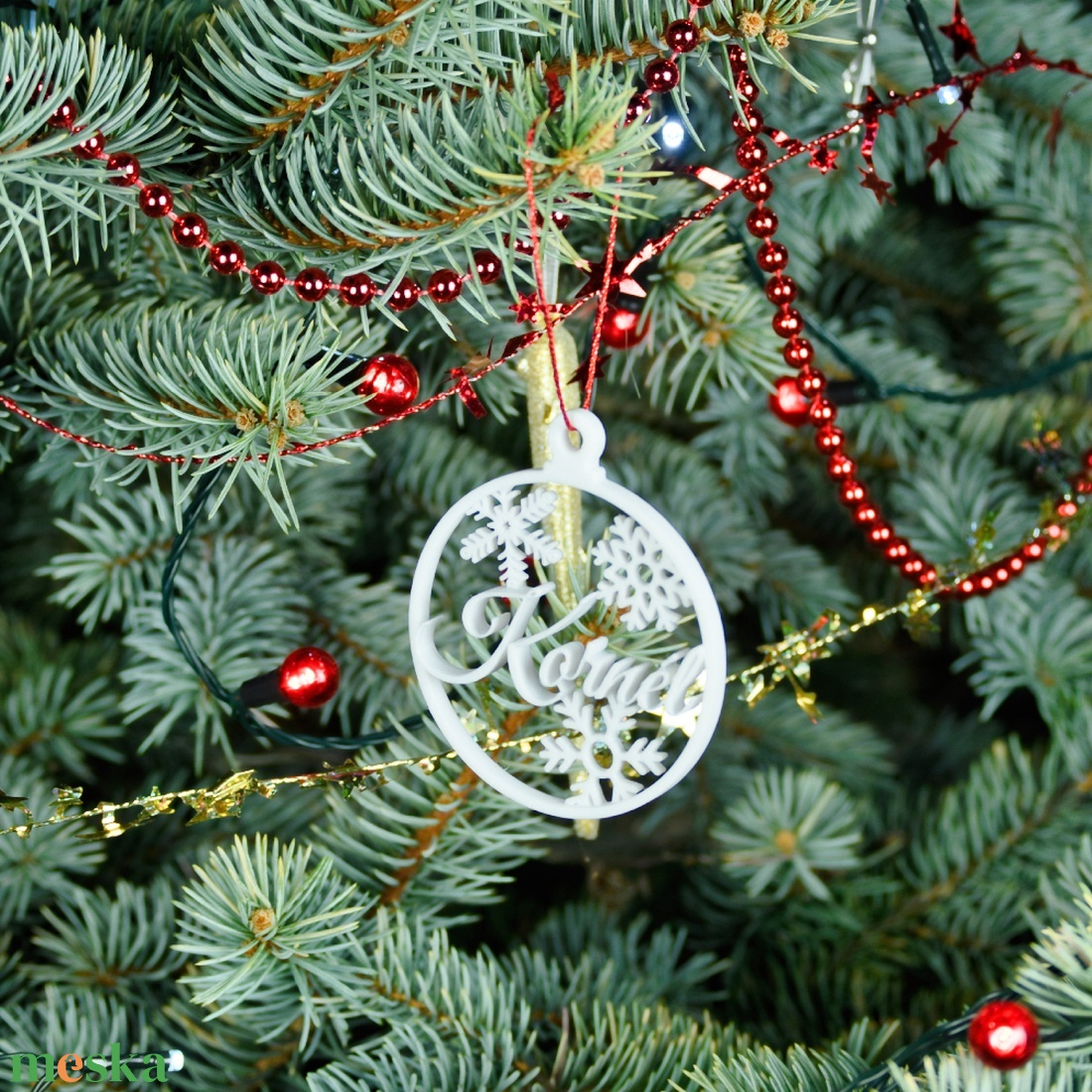Nordic, névre szóló karácsonyfadísz - Stílus 4 - karácsony - karácsonyi lakásdekoráció - karácsonyfadíszek - Meska.hu