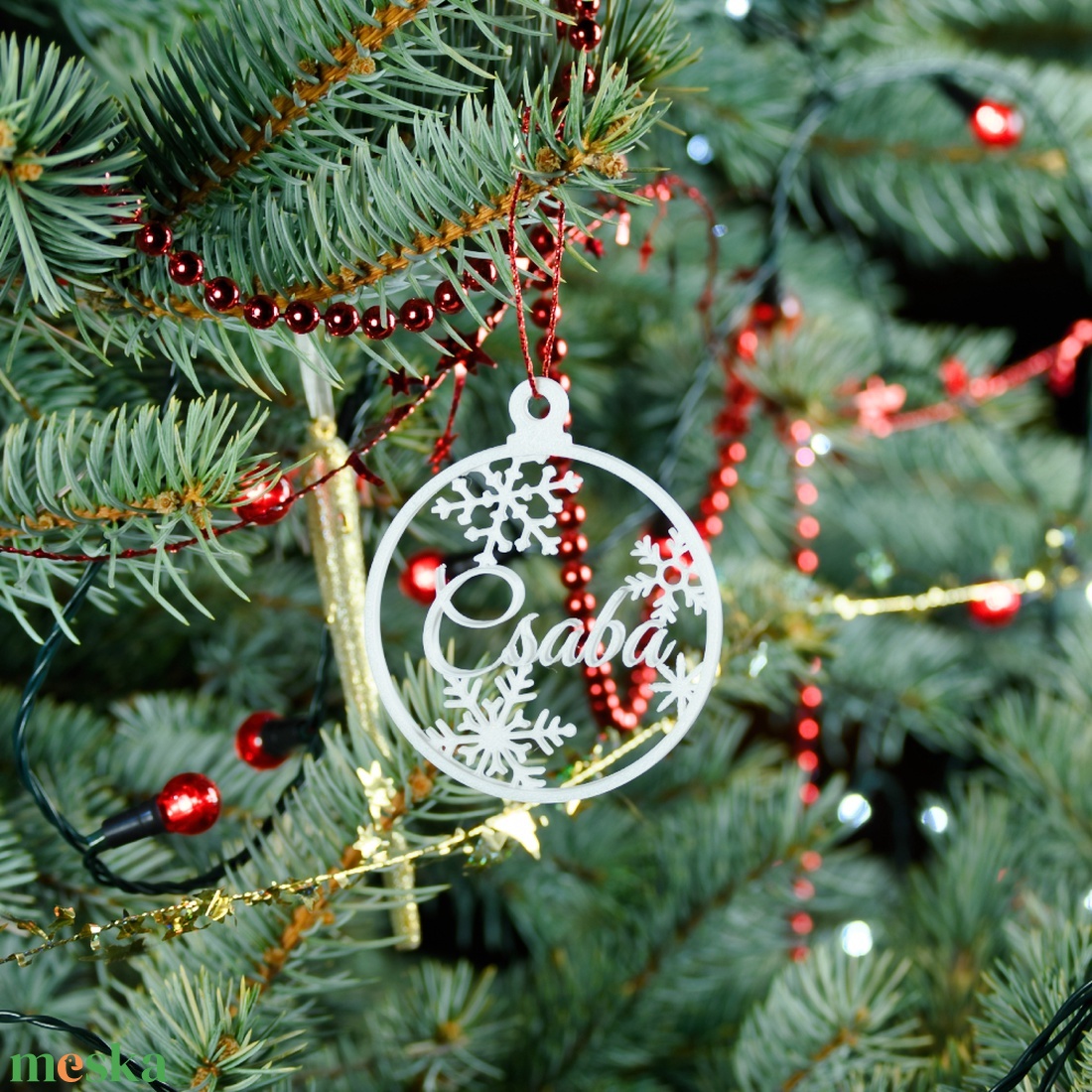 Nordic, névre szóló karácsonyfadísz - Stílus 6 - karácsony - karácsonyi lakásdekoráció - karácsonyfadíszek - Meska.hu