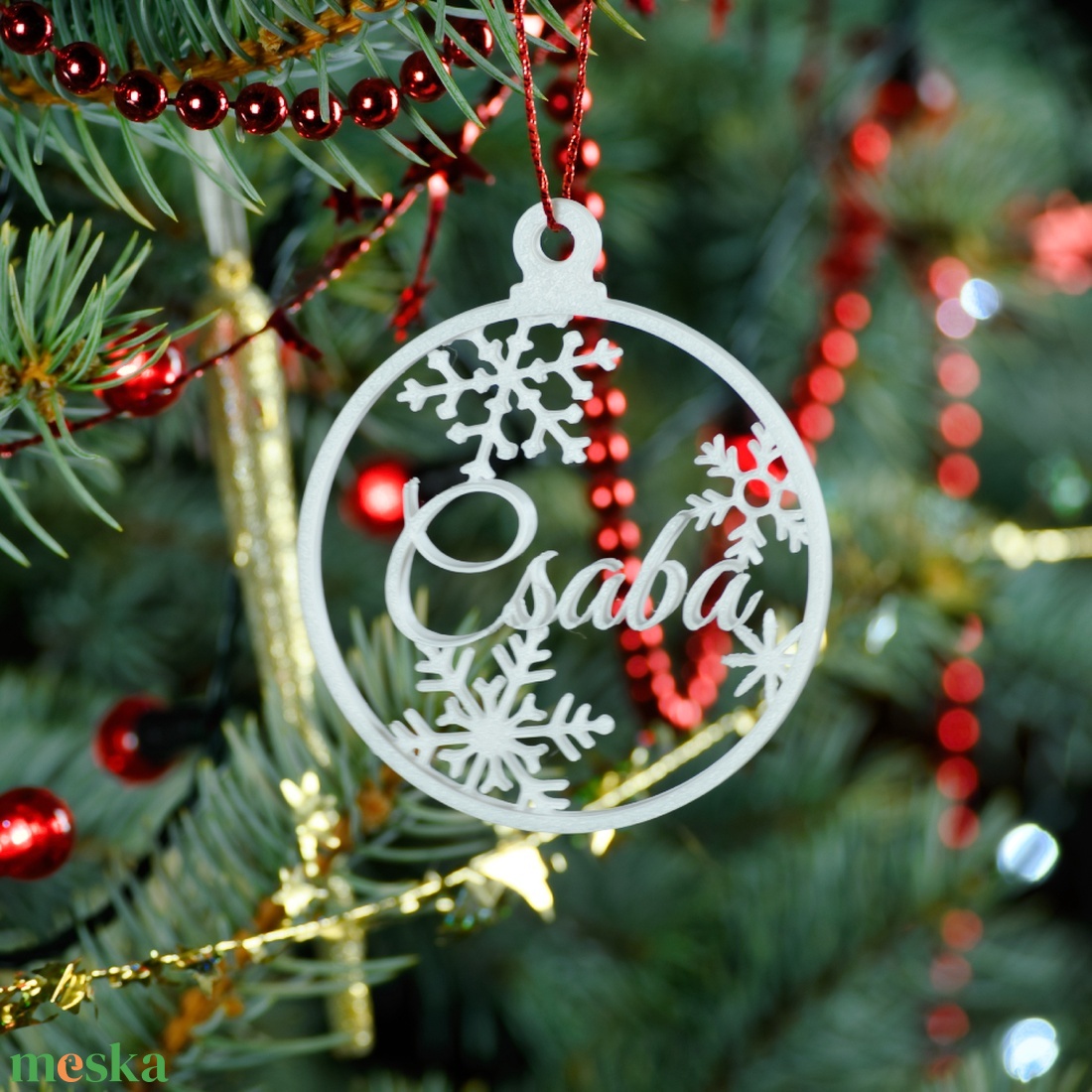 Nordic, névre szóló karácsonyfadísz - Stílus 6 - karácsony - karácsonyi lakásdekoráció - karácsonyfadíszek - Meska.hu