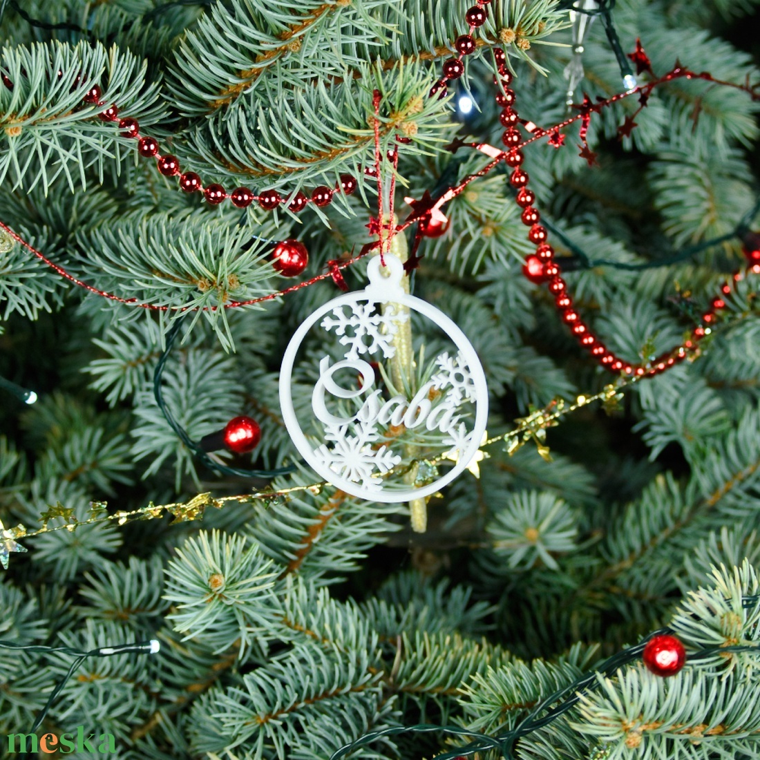 Nordic, névre szóló karácsonyfadísz - Stílus 6 - karácsony - karácsonyi lakásdekoráció - karácsonyfadíszek - Meska.hu