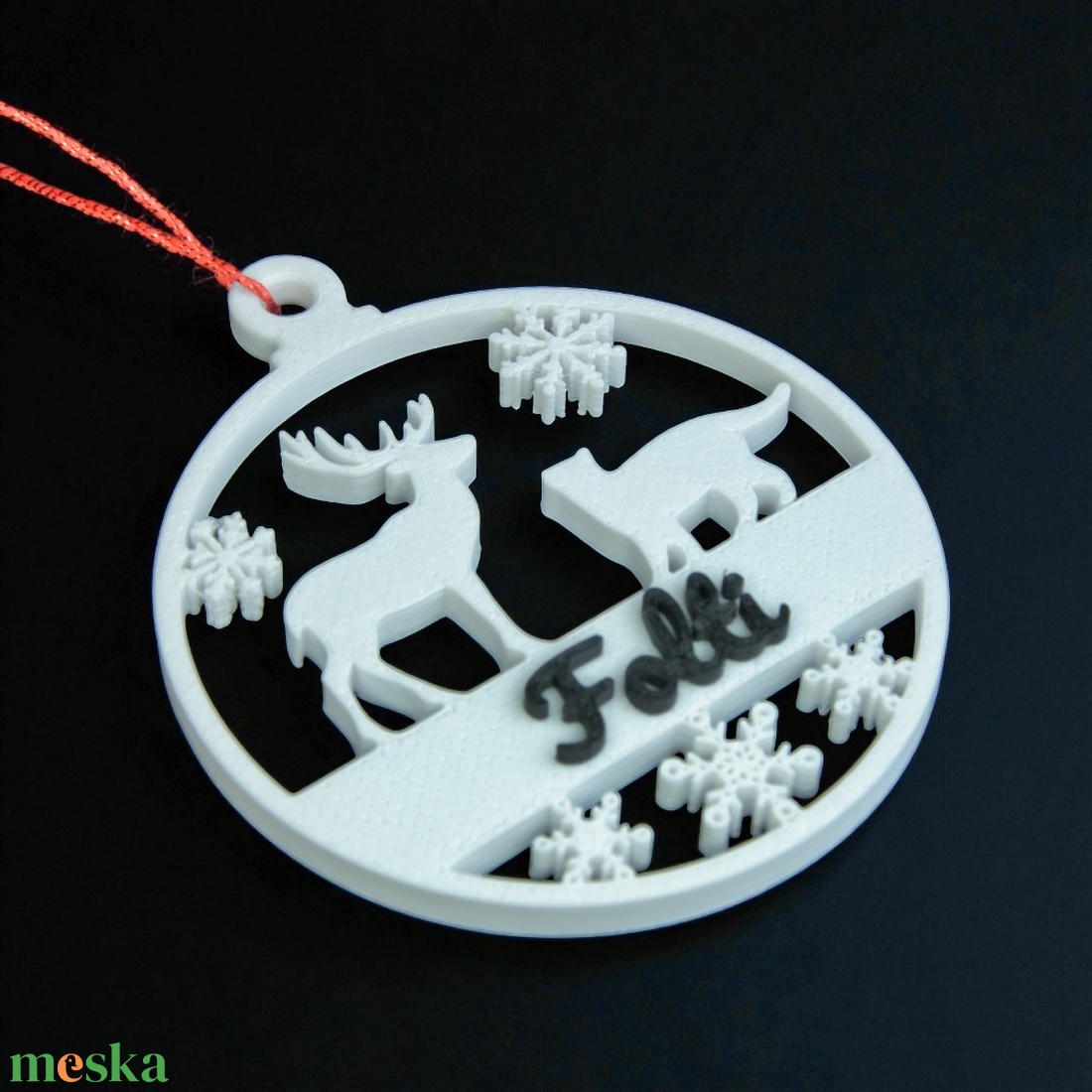 Mancs, névre szóló cicás karácsonyfadísz - Stílus 3 - karácsony - karácsonyi lakásdekoráció - karácsonyfadíszek - Meska.hu