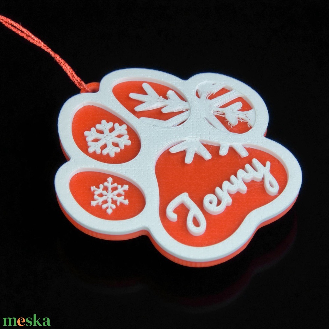 Tappancs, névre szóló kutyás karácsonyfadísz - Stílus 2 - karácsony - karácsonyi lakásdekoráció - karácsonyfadíszek - Meska.hu