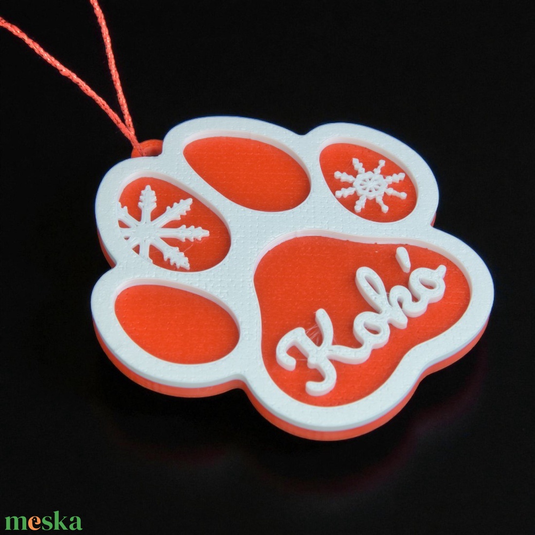 Tappancs, névre szóló kutyás karácsonyfadísz - Stílus 3 - karácsony - karácsonyi lakásdekoráció - karácsonyfadíszek - Meska.hu