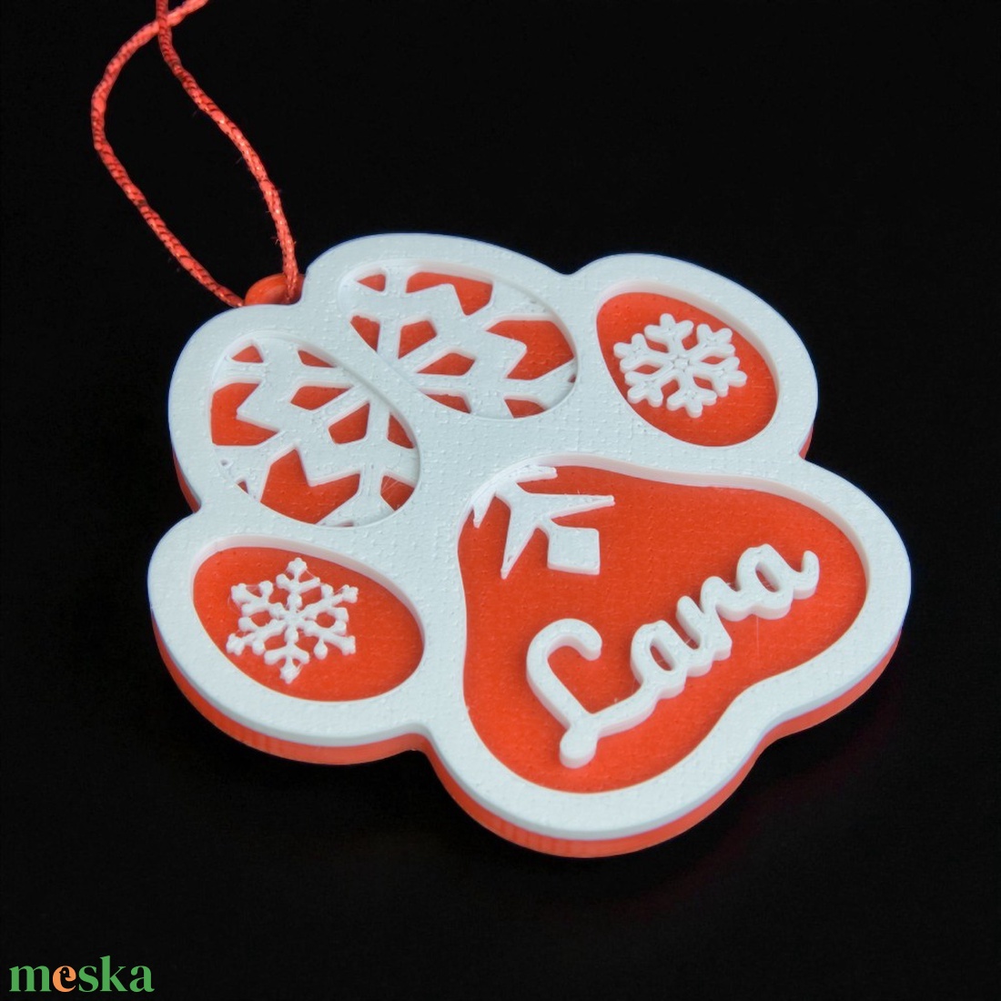 Tappancs, névre szóló kutyás karácsonyfadísz - Stílus 4 - karácsony - karácsonyi lakásdekoráció - karácsonyfadíszek - Meska.hu