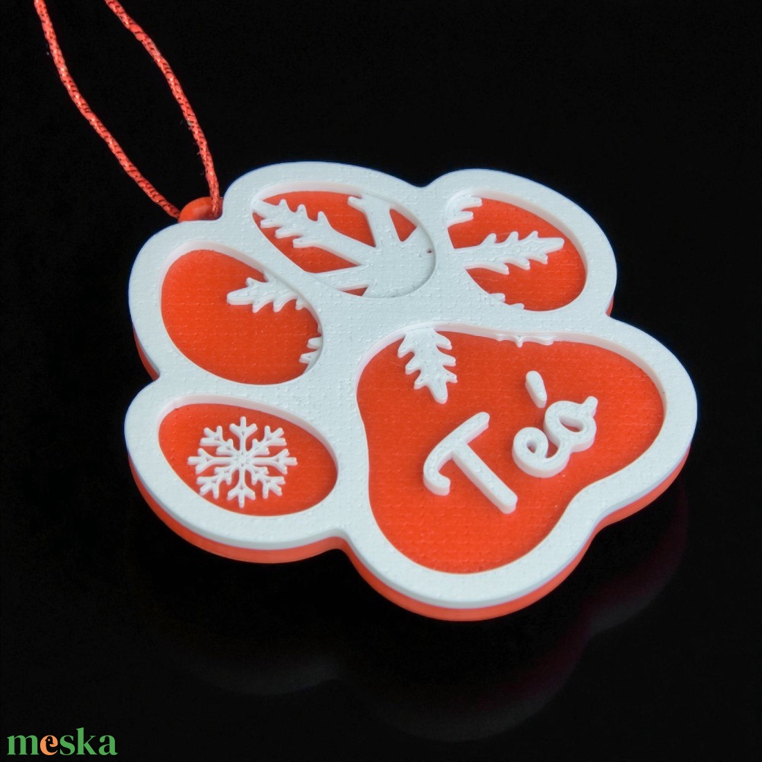 Tappancs, névre szóló kutyás karácsonyfadísz - Stílus 6 - karácsony - karácsonyi lakásdekoráció - karácsonyfadíszek - Meska.hu