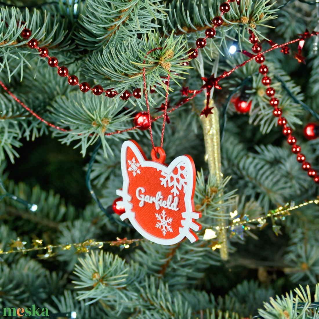 Téli Dorombolás, névre szóló cicás karácsonyfadísz - Stílus 3 - karácsony - karácsonyi lakásdekoráció - karácsonyfadíszek - Meska.hu